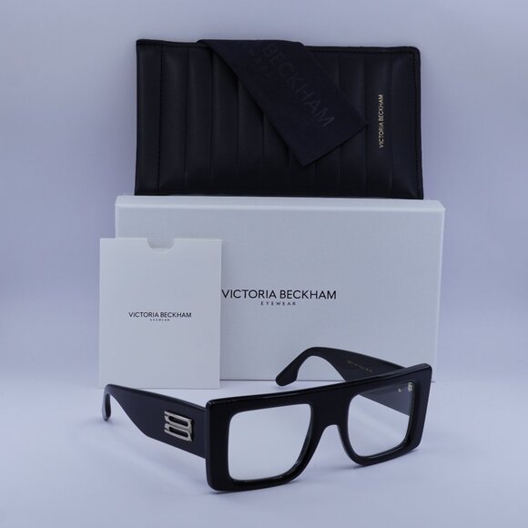 Victoria Beckham VB677S 006 Square Sunglasses – Black/Transparent - Picture 1 of 11